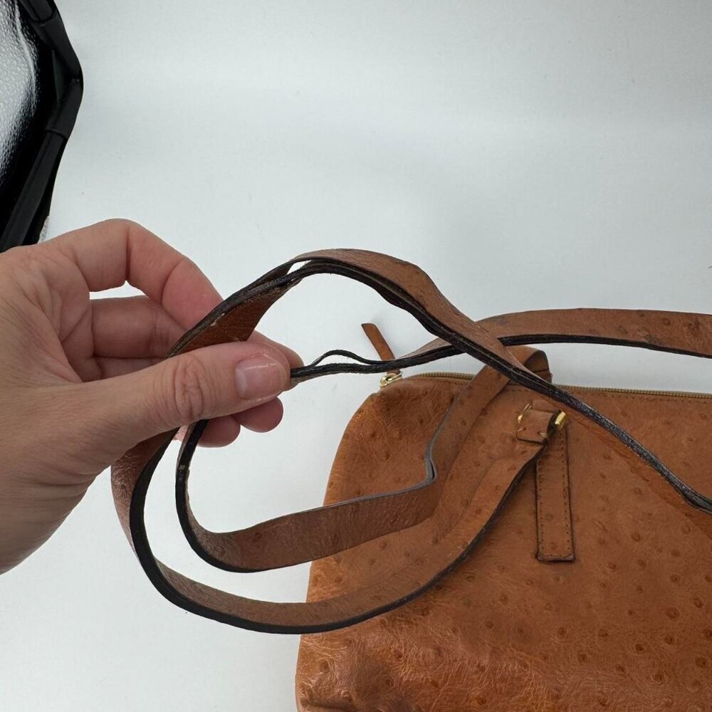 Francescio Biasia Handbag W Ostrich Effect - Picture 4 of 7